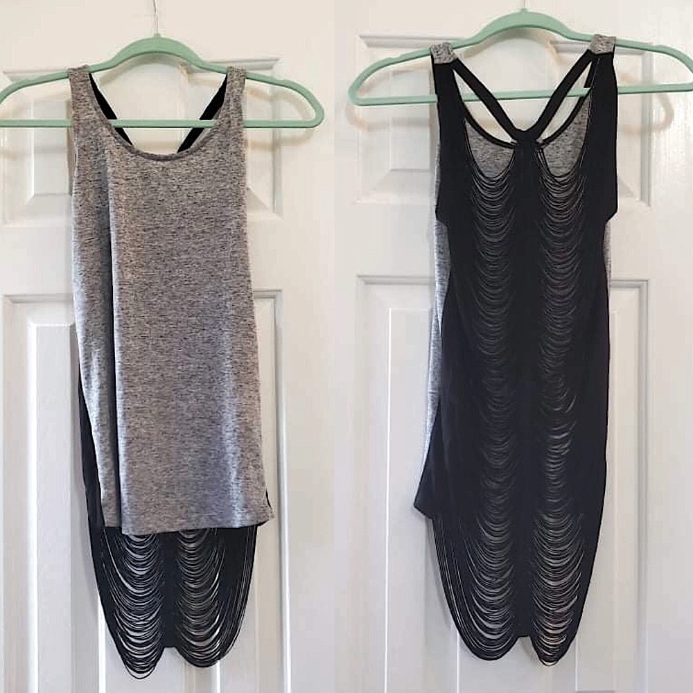 Asos Noisy May tank top fringe back - S